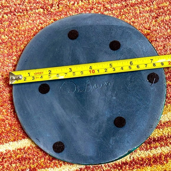 Ceramic altar tile Raven Celtic pentacle raku pottery witchy - Picture 4 of 4